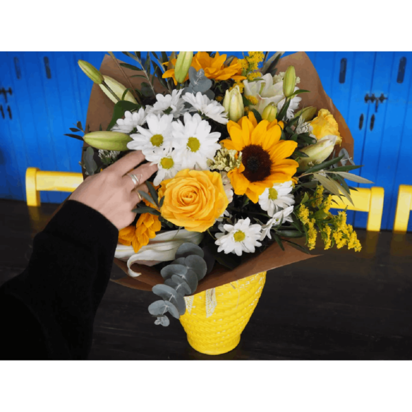 Enviar Ramo Flores Rosas Amarillas Margaritas Girasoles