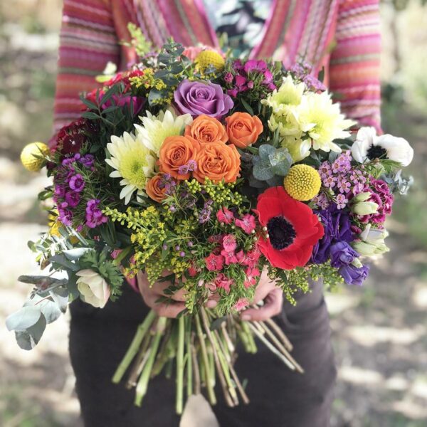 Ramo De Flores Con Rosas Pitimini Naranja